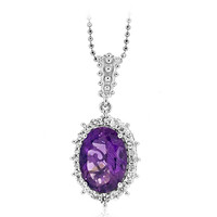 Collar en plata con Amatista de Zambia (Dallas Prince Designs)