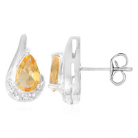 Pendientes en plata con Citrino
