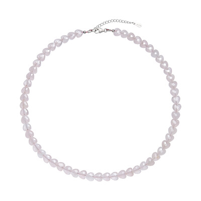 Collar en plata con Cuarzo rosa
