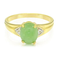Anillo en plata con Crisoprasa imperial
