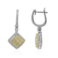 Pendientes en oro con Diamante amarillo SI2 (CIRARI)