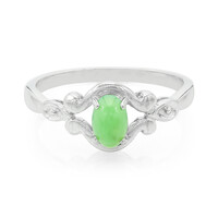 Anillo en plata con Crisoprasa imperial