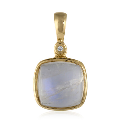 Colgante en plata con Piedra de Luna arcoíris