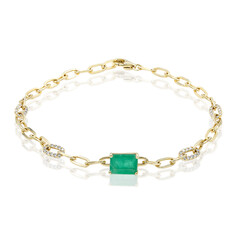 Brazalete en oro con Esmeralda de Zambia AAA (CIRARI)
