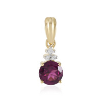 Colgante en oro con Granate Magenta