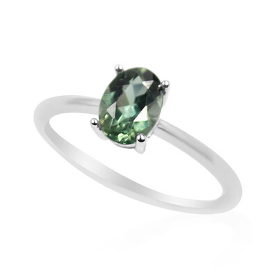 Anillo en plata con Apatita Cromada