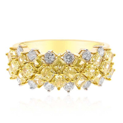 Anillo en oro con Diamante amarillo SI2 (CIRARI)