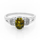 Anillo en plata con Turmalina cuprífera