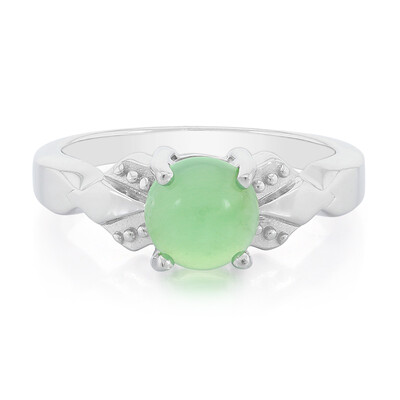 Anillo en plata con Crisoprasa imperial
