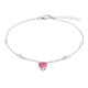 Brazalete en plata con Topacio rosa