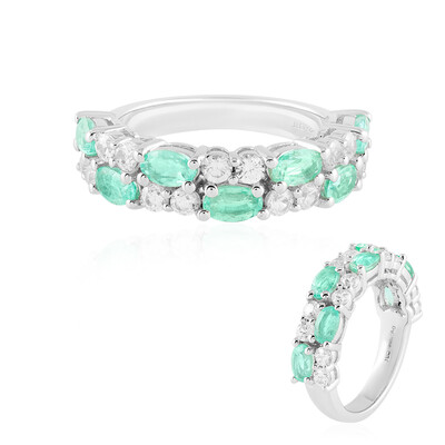 Anillo en plata con Esmeralda de Colombia