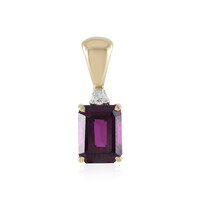 Colgante en oro con Granate Magenta
