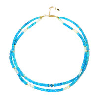 Collar en plata con Ópalo azul de Etiopía (Riya)