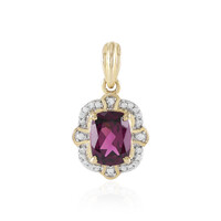 Colgante en oro con Granate Magenta