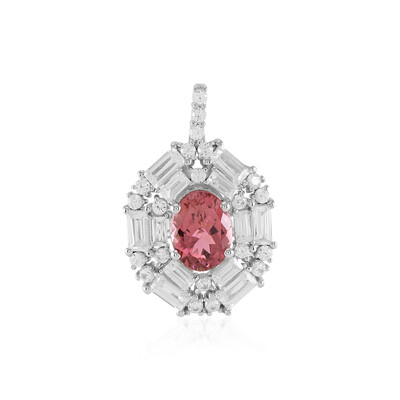 Colgante en plata con Turmalina rosa (Adela Silber)