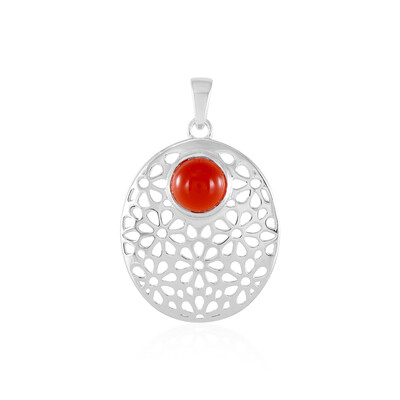 Colgante en plata con Ónix rojo