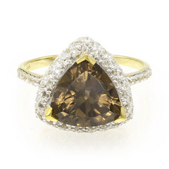 Anillo en plata con Cuarzo ahumado