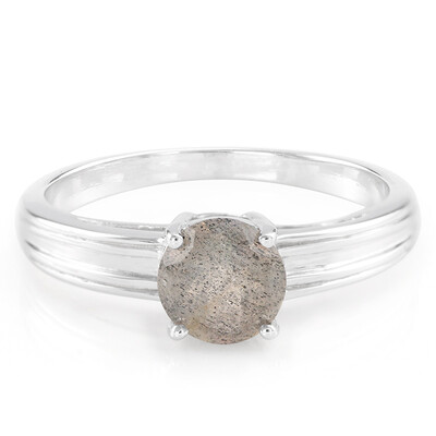 Anillo de hombre en plata con Espectrolita