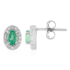 Pendientes en plata con Esmeralda de Colombia