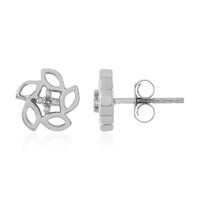 Pendientes en plata con Diamante I4 (J)