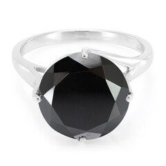 Anillo en plata con Hematita negra