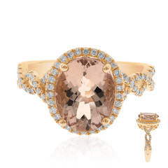 Anillo en oro con Morganita AAA (CIRARI)