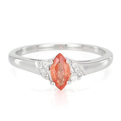 Anillo en plata con Zafiro Padparadscha