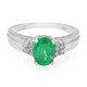 Anillo en plata con Esmeralda de Bahía