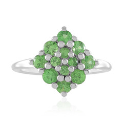 Anillo en plata con Tsavorita de Tanzania