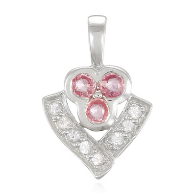 Colgante en plata con Zafiro rosado