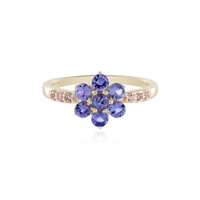 Anillo en oro con Tanzanita