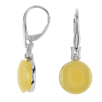 Pendientes en plata con Ámbar báltico (dagen)