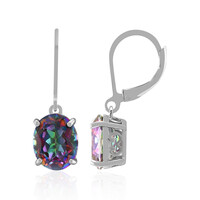 Pendientes en plata con Cuarzo místico