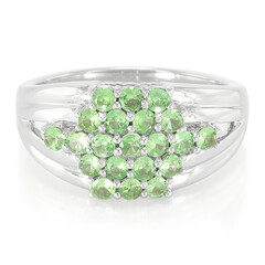Anillo en plata con Tsavorita