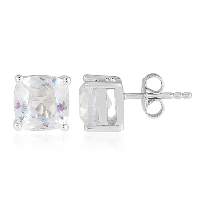 Pendientes en plata con Cuarzo Rayo de luna