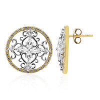 Pendientes en plata con Topacio blanco