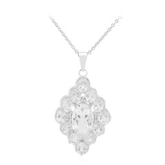 Collar en plata con Topacio blanco
