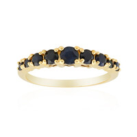 Anillo en plata con Zafiro negro
