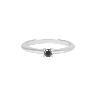 Anillo en plata con Diamante negro