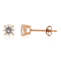 Pendientes en oro con Morganita