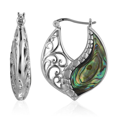 Pendientes en plata con Concha de Abalone