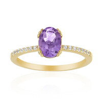 Anillo en plata con Amatista