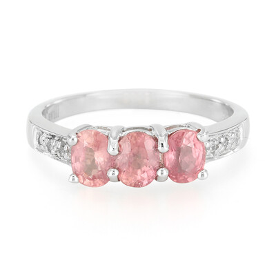 Anillo en plata con Zafiro Padparadscha