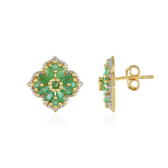 Pendientes en plata con Esmeralda de Zambia