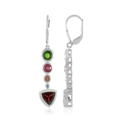 Pendientes en plata con Granate de Mozambique