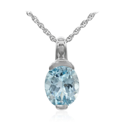 Collar en plata con Topacio azul cielo