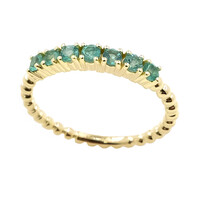 Anillo en oro con Esmeralda de Zambia AAA (de Melo)