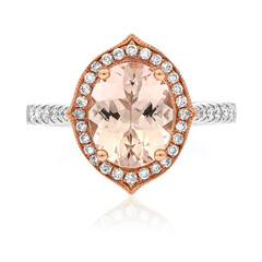 Anillo en oro con Morganita AAA (AMAYANI)