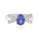 Anillo en plata con Tanzanita