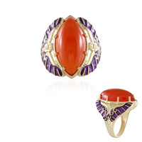 Anillo en plata con Cornalina (Adela Silber)